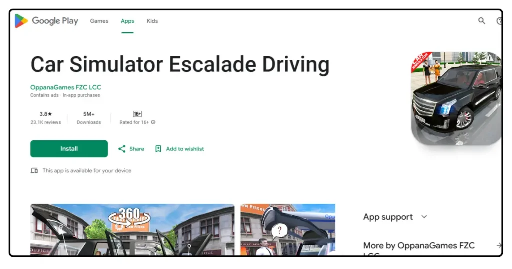 Car simulator arcade racing